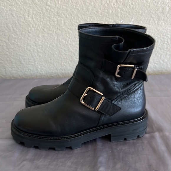 Jimmy Choo Womens Youth II Double Moto Boots Current 2022 Style Sold Out $895 - Picture 15 of 16